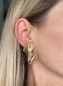 Preview: Unregelmäßige Ohrringe gold geschmolzen Edelstahl Geschenkidee Frau Freundin